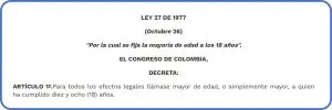 Ley 27 de 1977